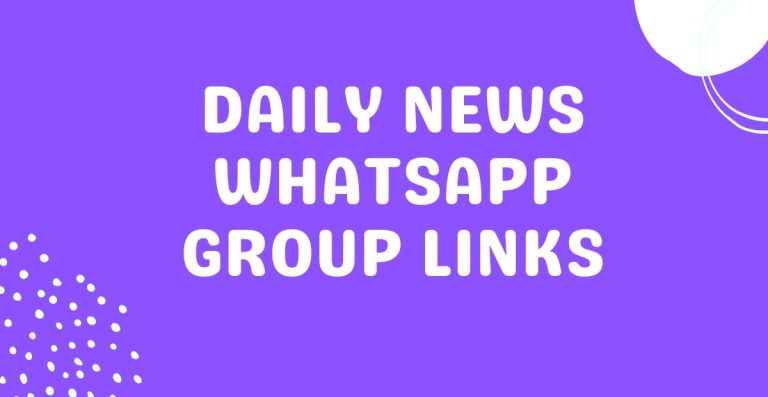 Daily News WhatsApp Group Links