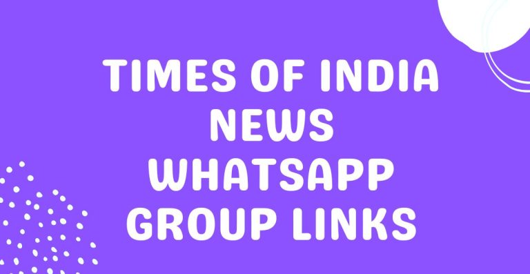 Times of India News WhatsApp Group Links