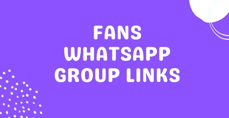 Fans Whatsapp Group Links