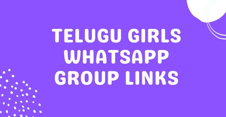 Telugu Girls Whatsapp Group Links