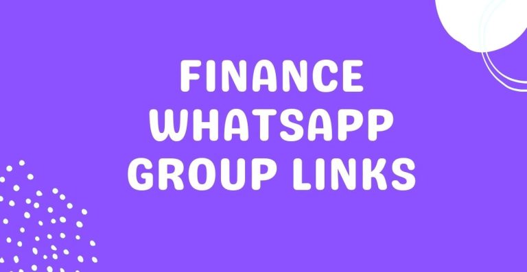Finance WhatsApp Group Links