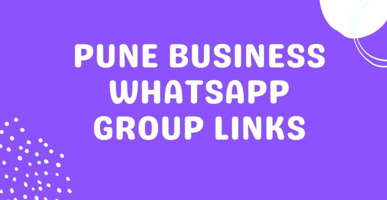 Pune Business WhatsApp Group Links