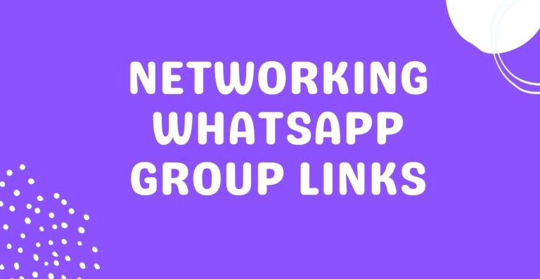 Networking WhatsApp Group Links