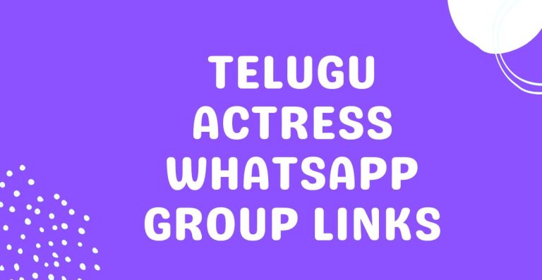 Telugu Actress Whatsapp Group Links