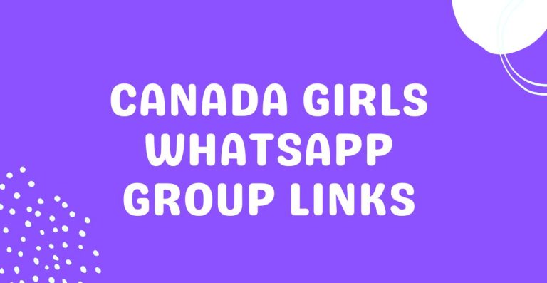 Canada Girls Whatsapp Group Links