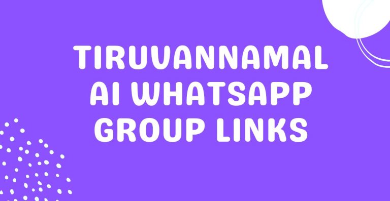 Tiruvannamalai Whatsapp Group Links