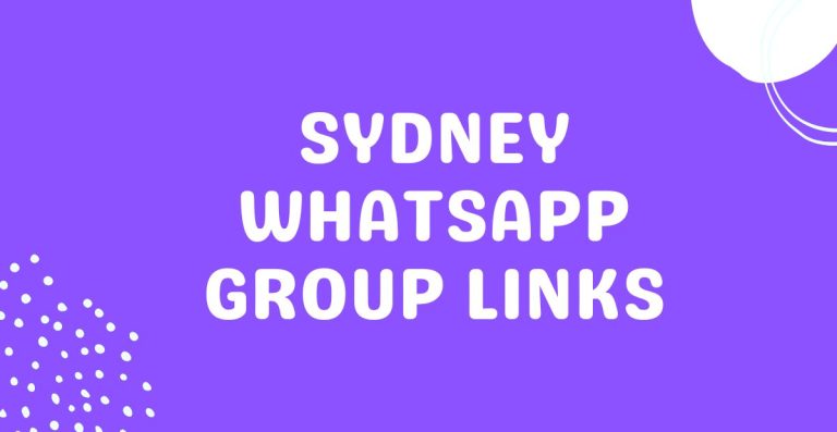 Sydney Whatsapp Group Links