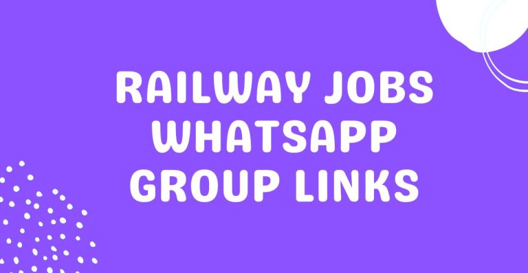 Railway Jobs WhatsApp Group Links