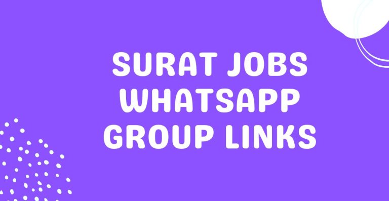 Surat Jobs WhatsApp Group Links